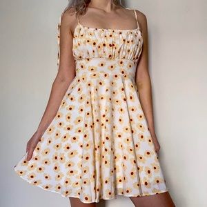 Silk floral summer dress